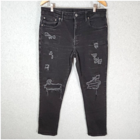 American Eagle Outfitters Other - American Eagle Cozy Airflex+ Distressed Jeans Mens 33x30 (measures 34x28) Black